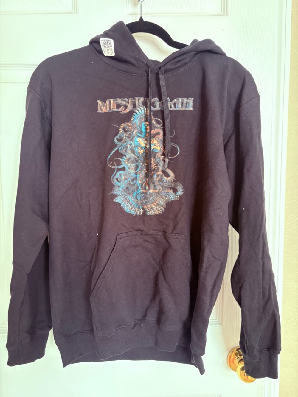 Meshuggah Band Hoodie Black Graphic Pullover Small NWOT Rock Metal